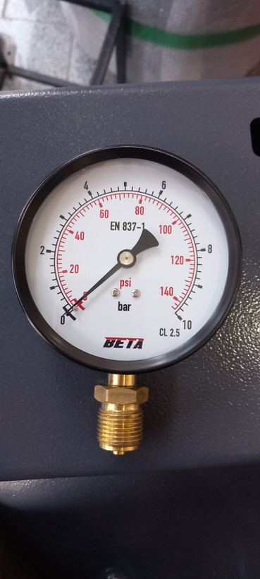 مانومتر BETA مدل NTB-100L | گیج فشار 10 بار 100 میلیمتر